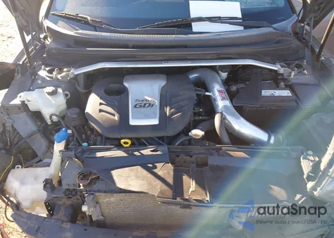 2014 Hyundai Veloster Turbo W/Blue from USA, damaged, VIN KMHTC6AE4EU182427